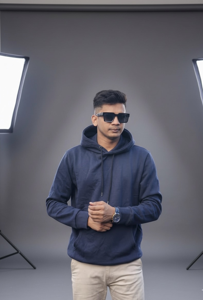 প্রিমিয়াম One-side Brush Fleece হুডি — 350+ GSM  - Image 3